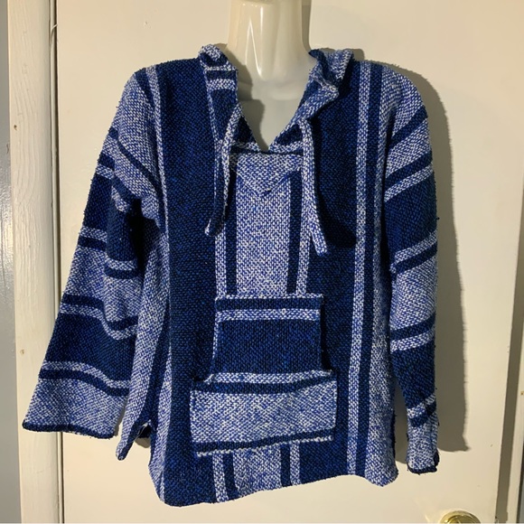 BLUE BAJA JERGA HOODIE SWEATSHIRT PULLOVER - Picture 9 of 9